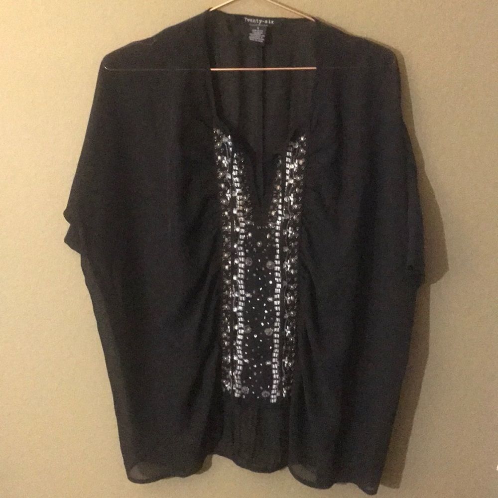 Chiffon beaded‎ blouse